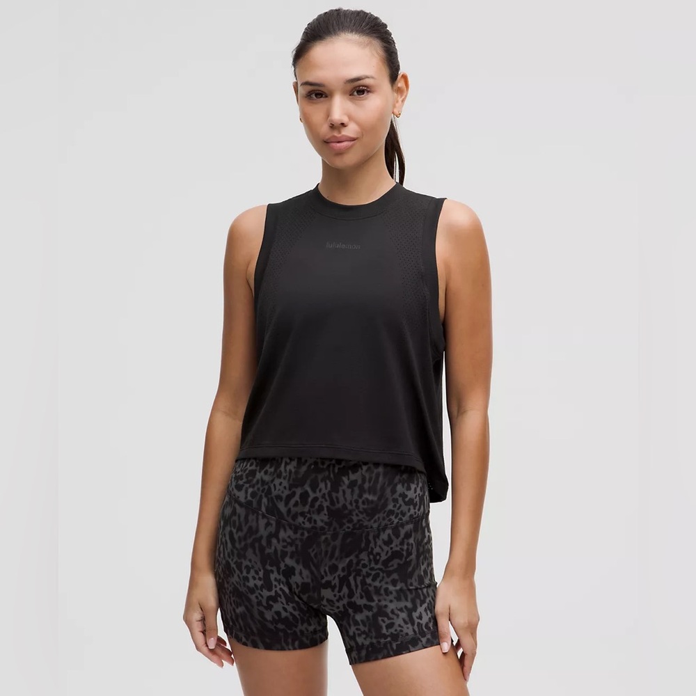 NWT‎ Lululemon Swiftly X-STATIC High-Low Cropped Tank Top